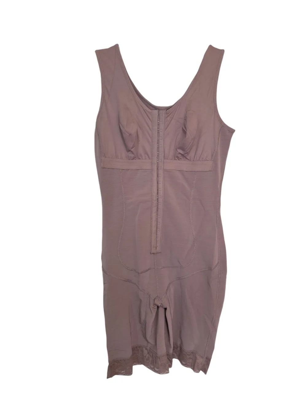 ShaperLLX Women's Shapewear Bodysuit Hook Closure Size L Tan